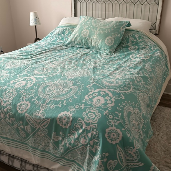 Pottery Barn full size duvet, cover and matching sham - Picture 2 of 6